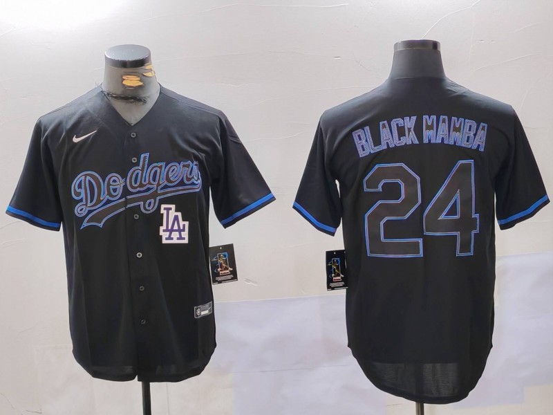 Men Los Angeles Dodgers #24 Black Mamba Black 2024 Nike MLB Jersey style 8281->los angeles dodgers->MLB Jersey
